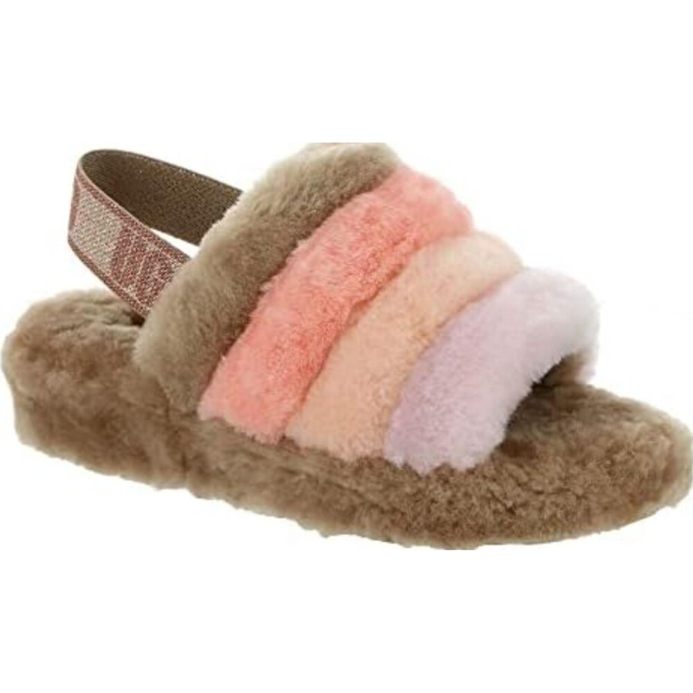 UGG Fluff Yeah Flatform Slide Sandals Size 8 Used Exc MSRP $110